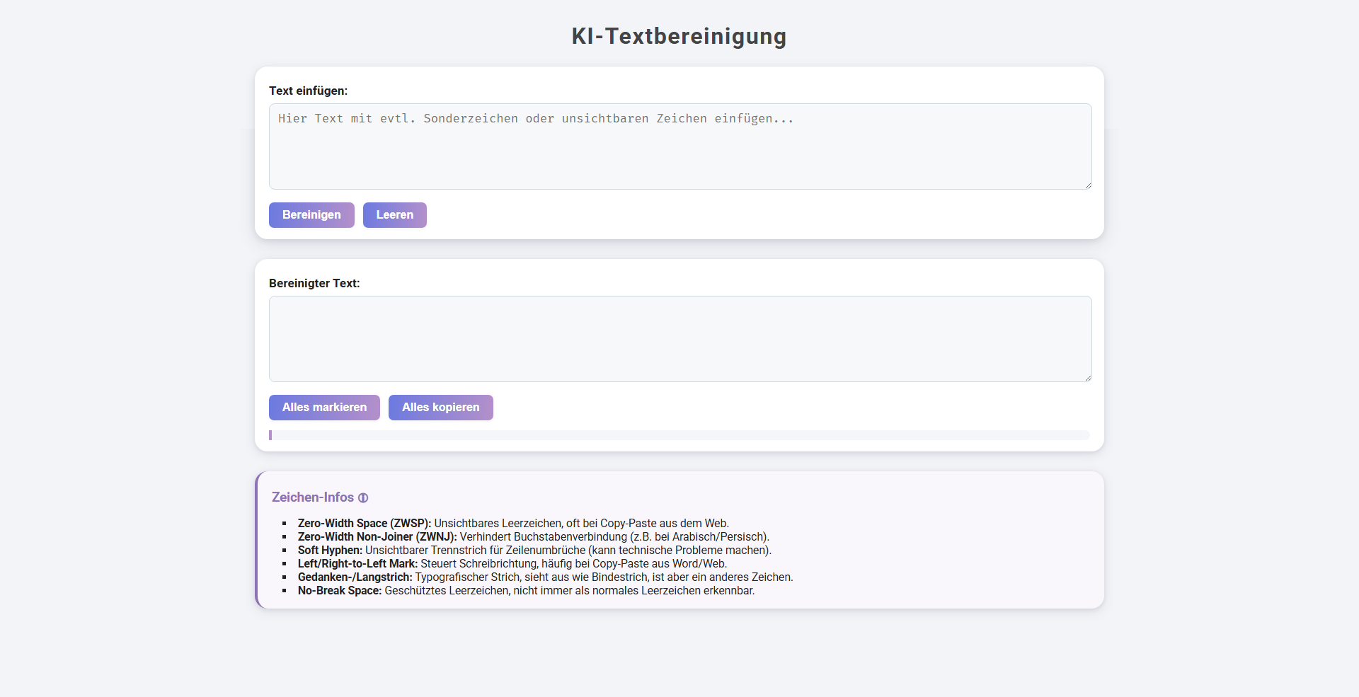 Projektbild KI-Textbereinigung