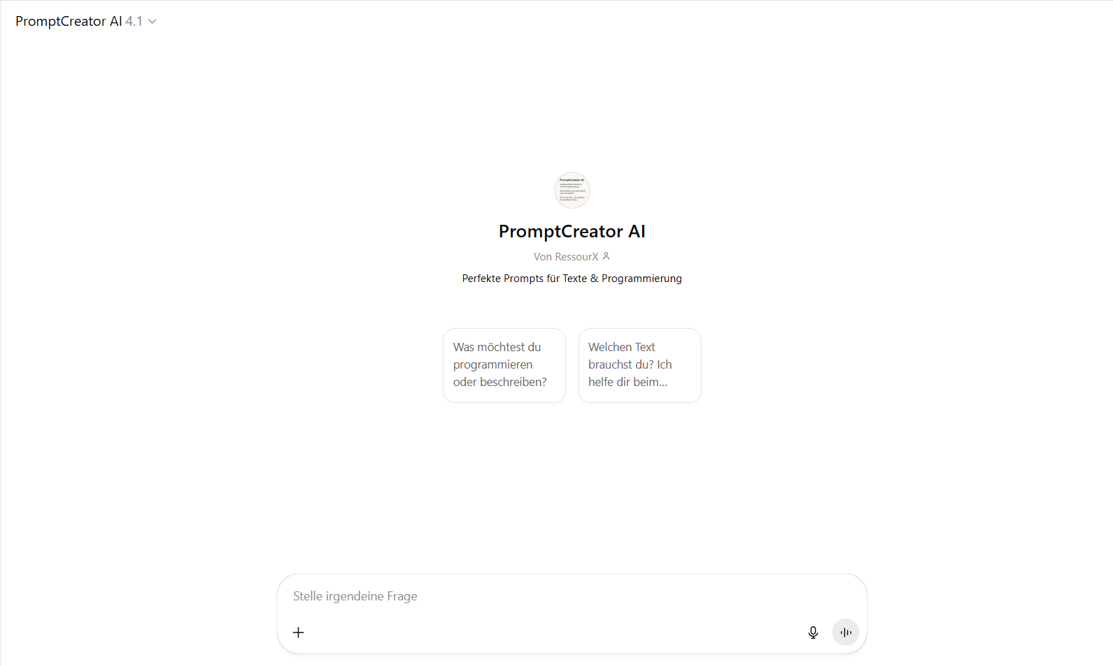 Projektbild PromptCreator AI